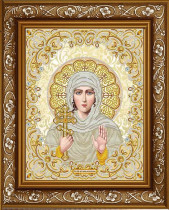 Рисунок на ткани для вышивки бисером ЖС-3011 Святая Ксения 28х38см