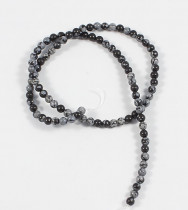 Обсидиан бусины d-4 мм