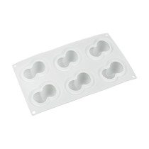 Форма силиконовая "S-CHIEF" для пирожных SPC-0314 29.8 x 17.2 x 4.2 см "фрукты" - 6 ячеек