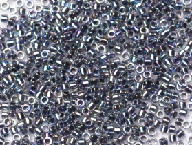 Бисер Япония MIYUKI Delica цилиндрический 11/0 5г DB-0086 тёмно-синий радужный с цветной линией